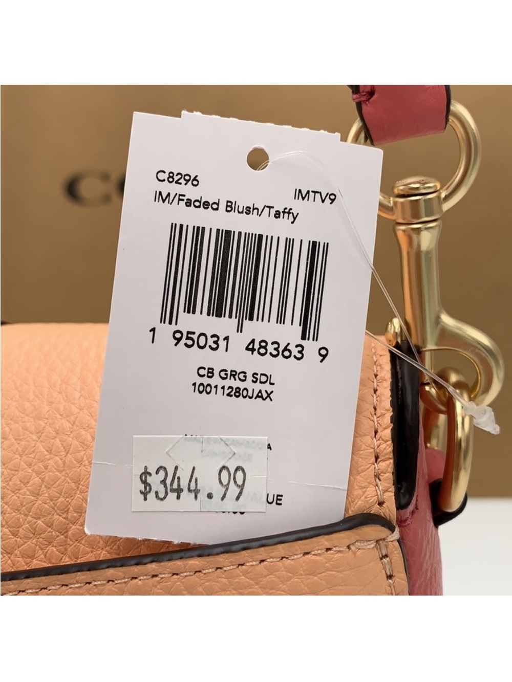 COACH Georgie Saddle Bag In Colorblock COLOR:
Gold/Faded Blush/Taffy - Picture 15 of 16